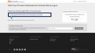 Login - GoAnimate for Schools