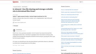Is 4shared - free file sharing and storage a reliable site to ...