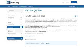 How to Login to cPanel - Knowledgebase - 4UH Ltd - 4UHosting