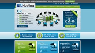UK Web Hosting and Domain Names at 4UHosting.co.uk