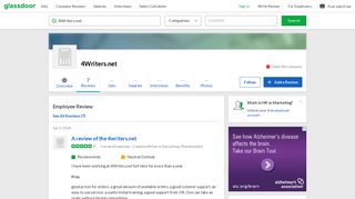4Writers.net - A review of the 4writers.net | Glassdoor