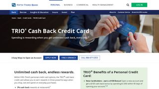 TRIO® Cash Back Credit Card | Fifth Third Bank
