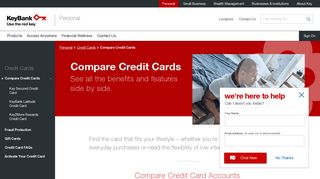 Compare Credit Cards | KeyBank