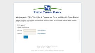 Welcome to Fifth Third Bank Consumer Directed Health Care Portal