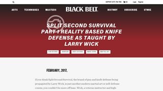 Split Second Survival, Part 1: Reality-Based Knife Defense As Taught ...
