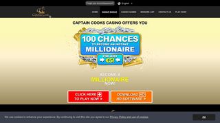 Signup Bonus - Captain Cooks Casino