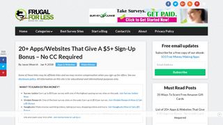 20+ Apps/Websites That Give A $5+ Sign-Up Bonus - No CC Required