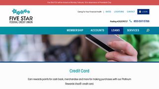 Credit Card | Five Star Federal Credit Union