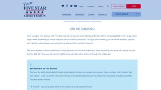 Online Banking - Five Star Credit Union