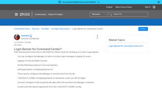 Login Banner for Command Center? - Micro Focus Community
