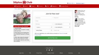 Join for free now! - 50plus-Club