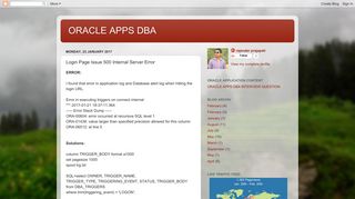 ORACLE APPS DBA: Login Page Issue 500 Internal Server Error