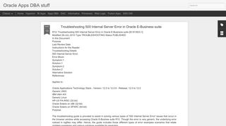 Troubleshooting 500 Internal Server Error in Oracle E-Business suite ...