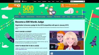 BBC Radio 2 - 500 Words - Become a 500 Words Judge