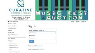 Curative Connections -- Sign In - 501 Auctions