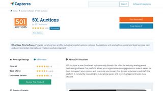 501 Auctions Reviews and Pricing - 2019 - Capterra