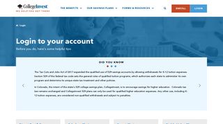 CollegeInvest | Login to Your 529 Savings Plan Account