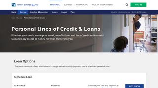 Personal Lines of Credit and Loans | Fifth Third Bank