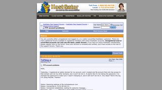FTP account problems - HostGator Peer Support Forums
