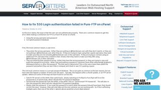 How to fix 530 Login authentication failed in Pure-FTP on cPanel ...