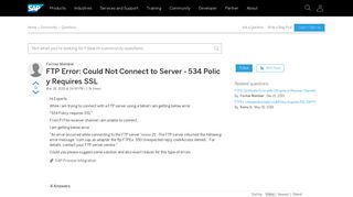 FTP Error: Could Not Connect to Server - 534 Policy Requires SSL ...