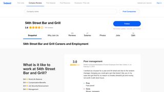 54th Street Bar and Grill Careers and Employment | Indeed.com