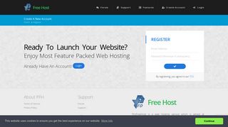 Sign Up For A Free Account - ProFreeHost