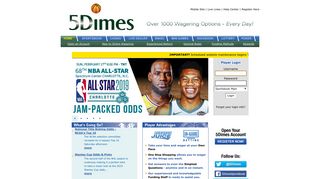 5Dimes Sportsbook, Casino, Racebook, Poker Room and Lottery Room