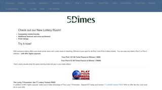 Lottery - 5Dimes Casino and Sportsbook Mobile