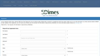 Register - 5Dimes Casino and Sportsbook Mobile