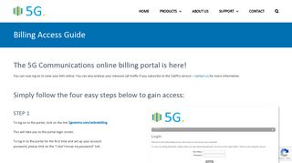 Online Billing Access Guide • 5G Communications Limited