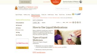 How to Use Liquid Medications - HealthyChildren.org
