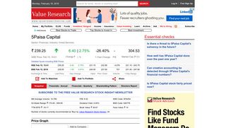 5Paisa Capital Ltd. - Stock Snapshot - Value Research Online