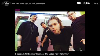5 Seconds Of Summer Premiere The Video For 