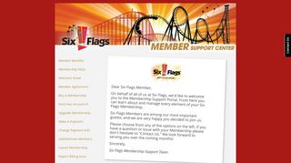 Member Support - Six Flags Membership Support Center