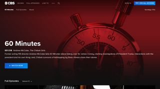 60 Minutes (Official Site) Watch on CBS All Access - CBS.com