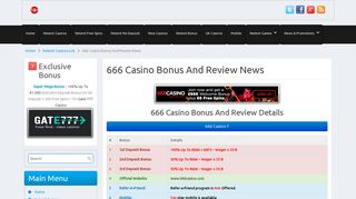 666 Casino Bonus And Review News - 100% Up To €666 Free Bonus