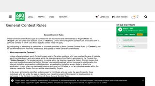 General Contest Rules - 680 News