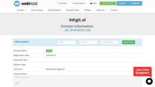 6digit.al Domain information - Albanian Domain .AL Registrar