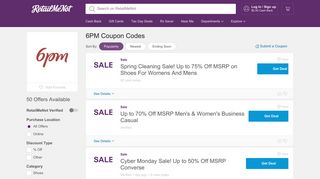 6PM Coupons, Promo Codes & Discounts February 2019 - RetailMeNot