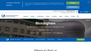 Birmingham | Training Locations | QA