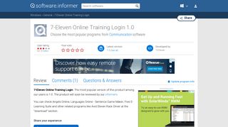 7-Eleven Online Training Login - 7-Eleven Software Informer.