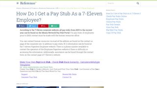 How Do I Get a Pay Stub As a 7-Eleven Employee? | Reference.com