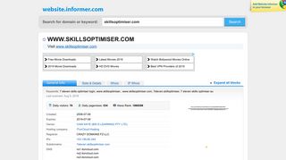 skillsoptimiser.com at Website Informer. Visit Skillsoptimiser.