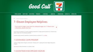 7-Eleven Employee Helplines | 7-Eleven