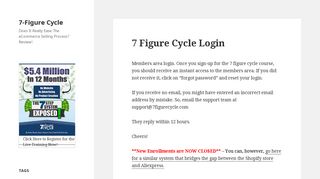 7 Figure Cycle Login
