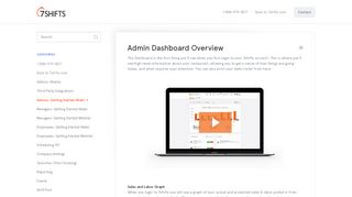 Admin Dashboard Overview - 7shifts Support