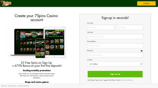 Sign Up to Win Real Money Online at 7Spins Casino