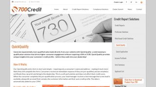 Quick Qualify - Credit Reporting Solution from 700Credit