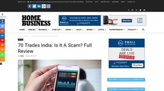 70 Trades India: Is It A Scam? Full Review | Home Business Magazine